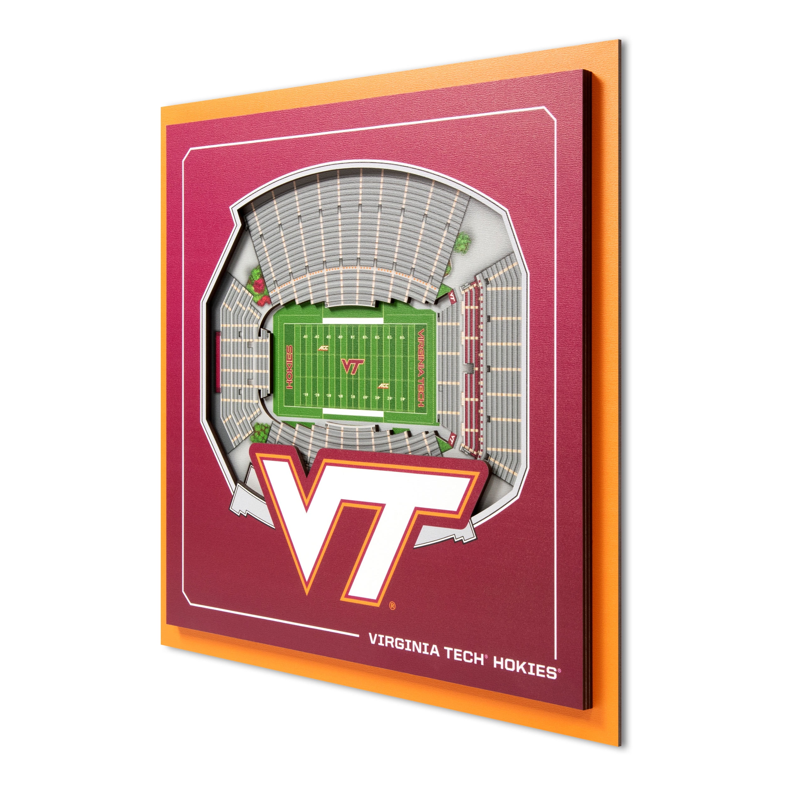YouTheFan NCAA Virginia Tech Hokies Stadium Series 3D Wall Art