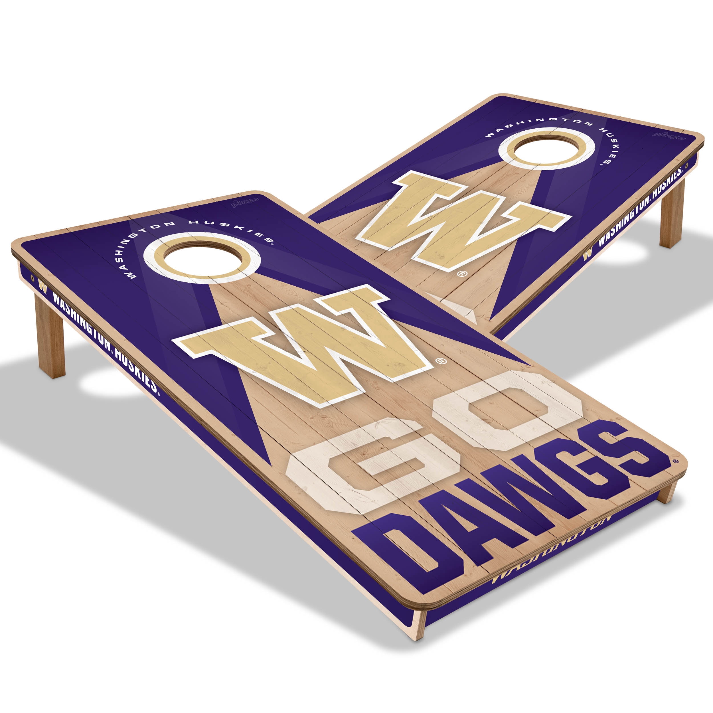 YouTheFan NCAA Washington Huskies 2X4 Slogan Series Cornhole NO BAGS