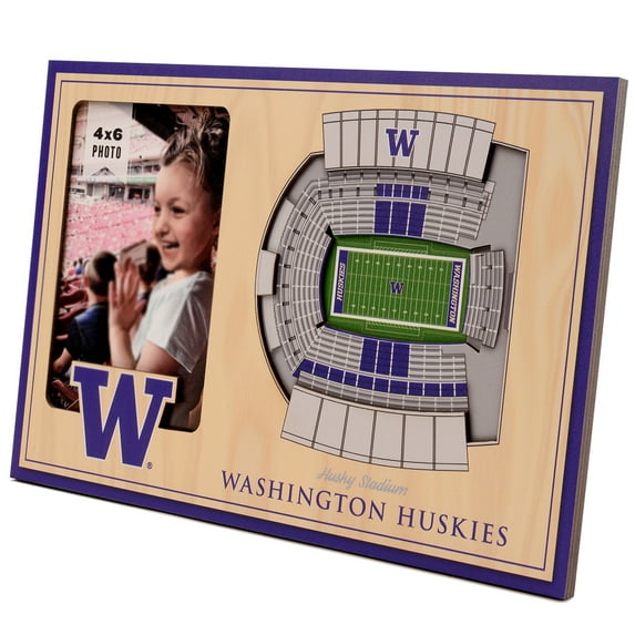 Brown Washington Huskies 3D StadiumViews Picture Frame