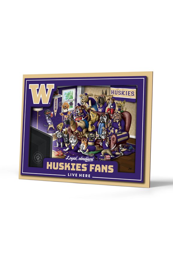 YouTheFan NCAA Washington Huskies Purebred Fans Wall Art