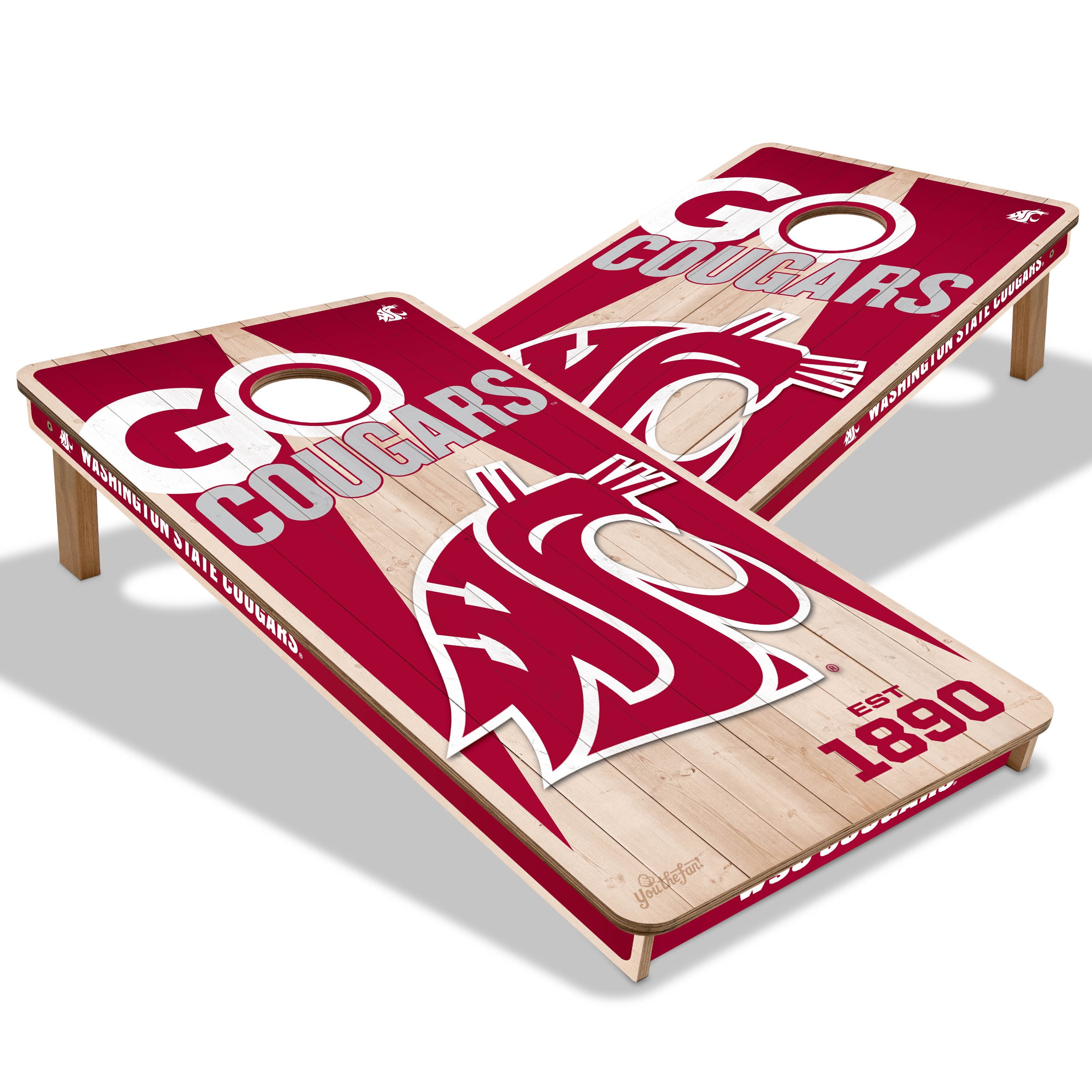 YouTheFan NCAA Washington State Cougars 2' x 4' Cornhole Game No Bags