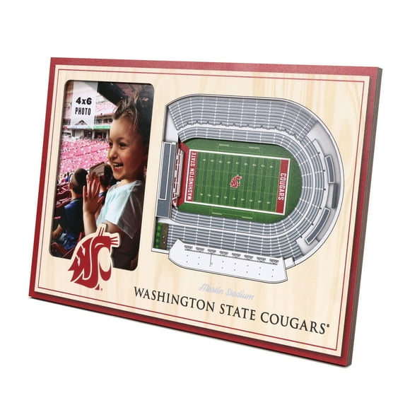 YouTheFan NCAA Washington State Cougars 3D StadiumView Picture Frame