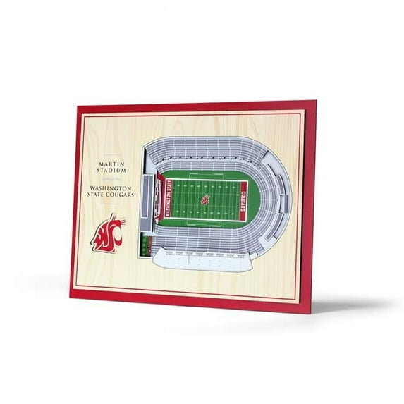 YouTheFan NCAA Washington State Cougars 5 Layer Stadiumview Wall Art