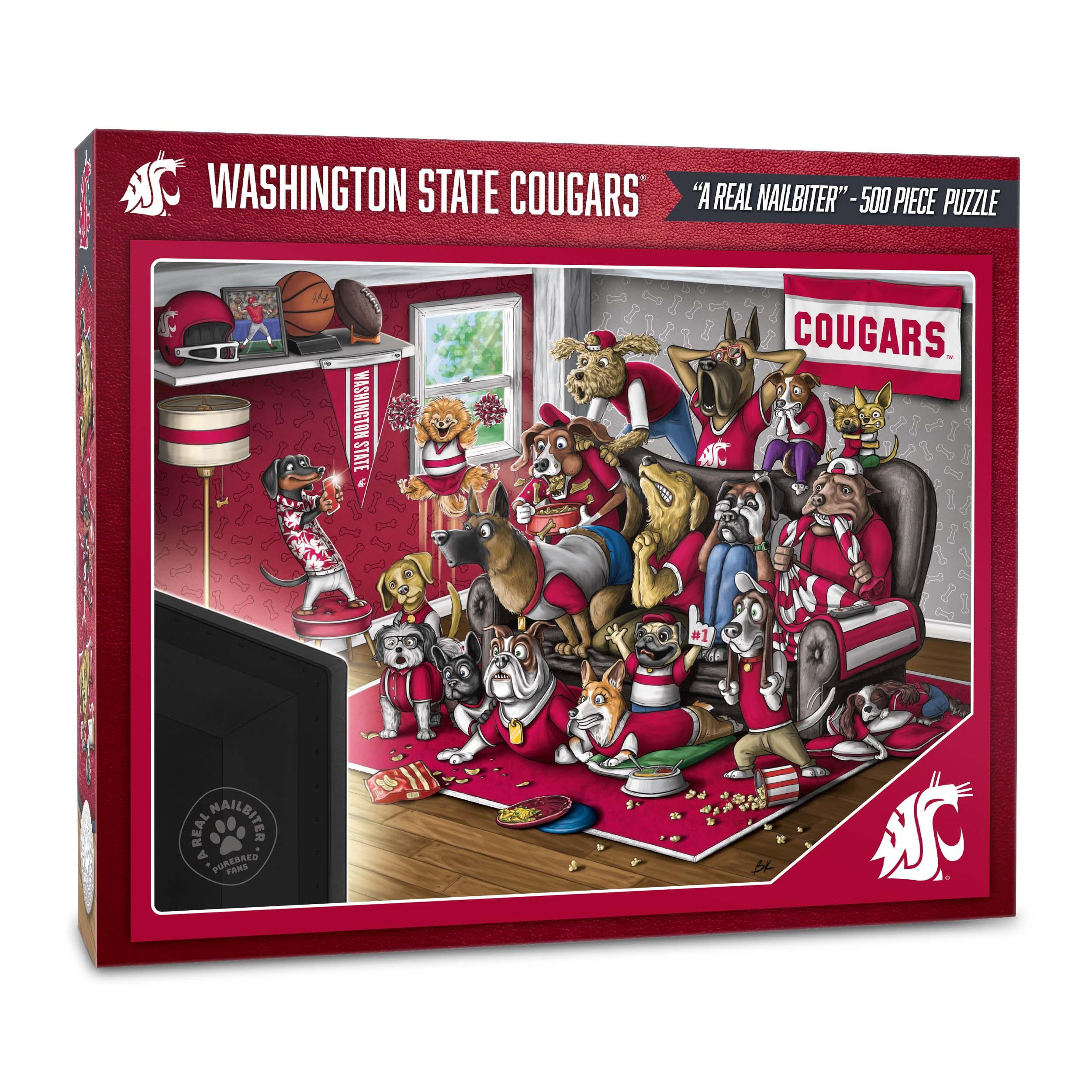 YouTheFan NCAA Washington State Cougars Purebred Fans Nailbiter Puzzle - 500 PC
