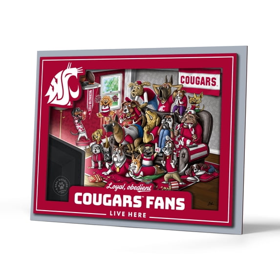 YouTheFan NCAA Washington State Cougars Purebred Fans Wall Art