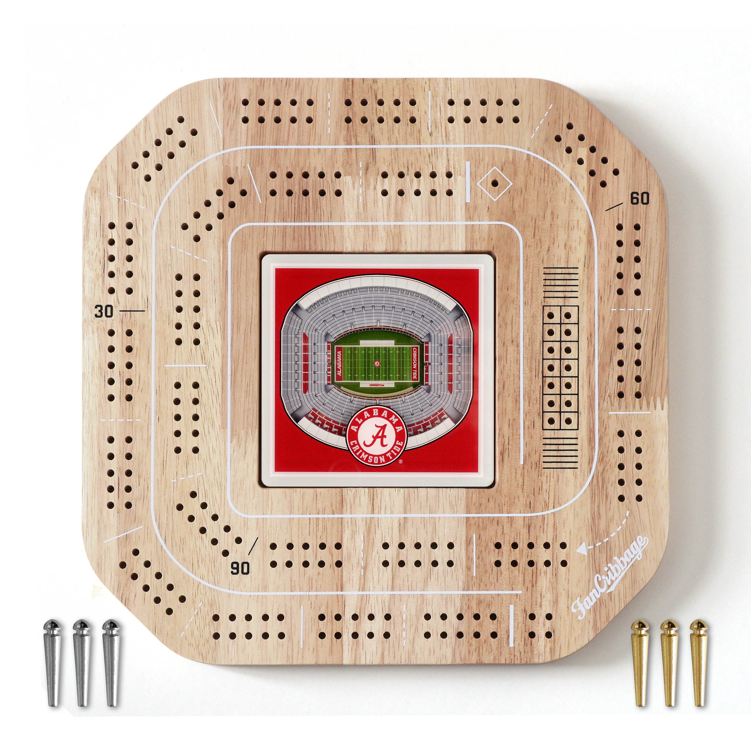 YouTheFan NCAA West Virginia Mountaineers Stadiumview Cribbage