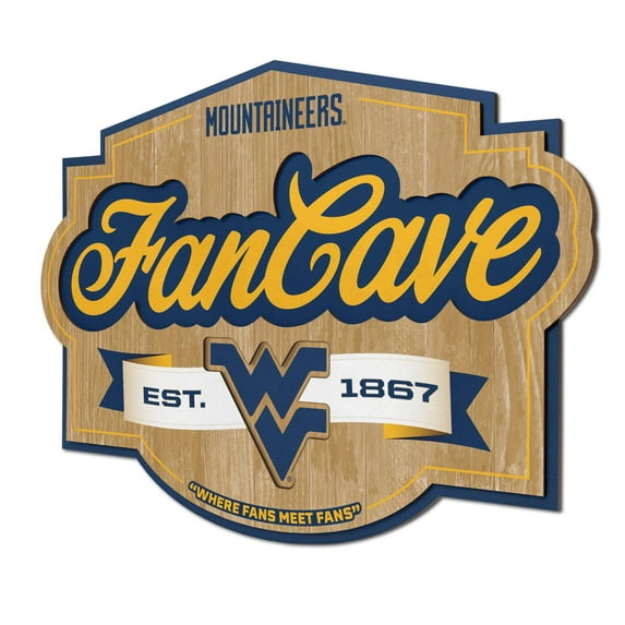 YouTheFan NCAA West Virginia Moutaineers Fan Cave Sign