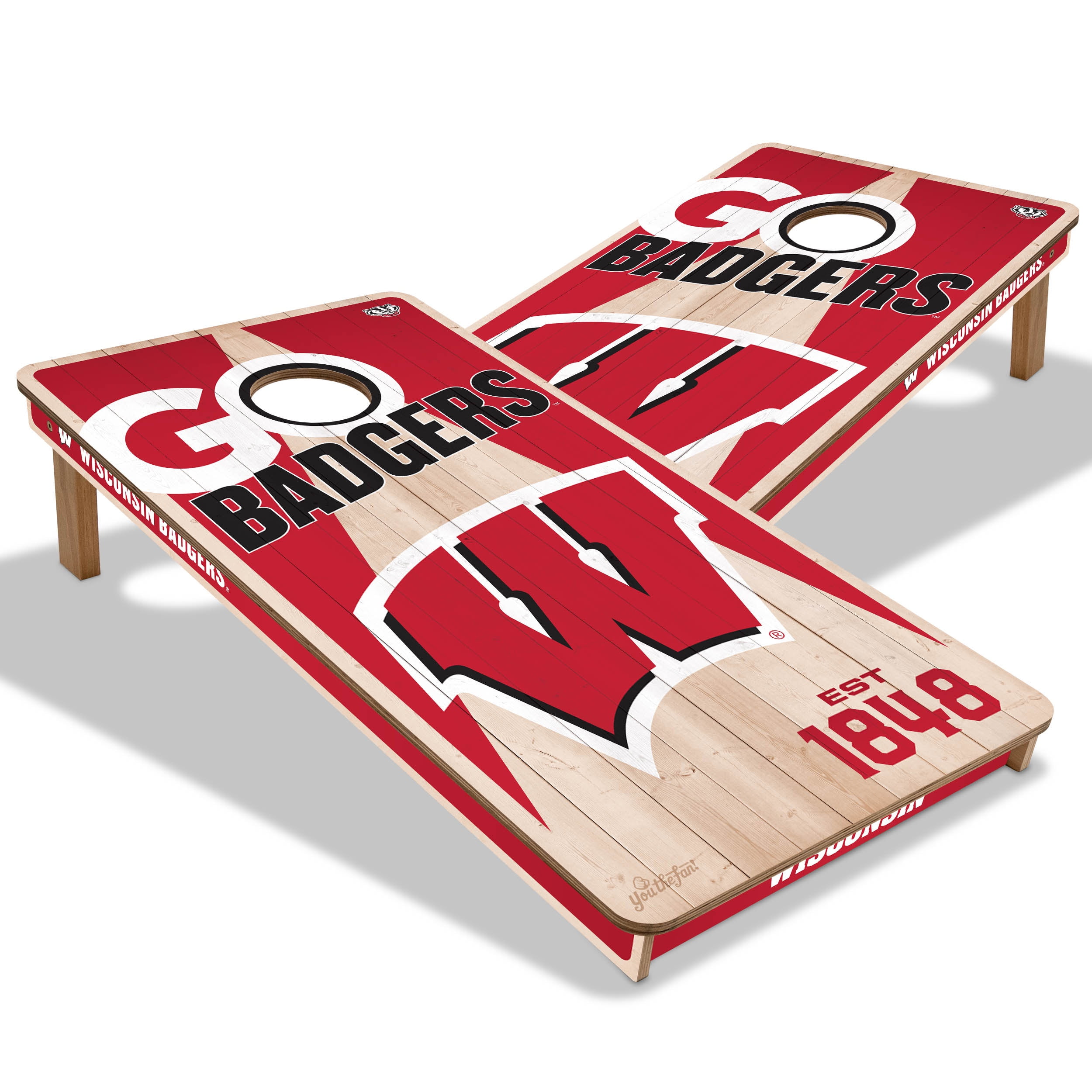 YouTheFan NCAA Wisconsin Badgers 2' x 4' Cornhole Game No Bags