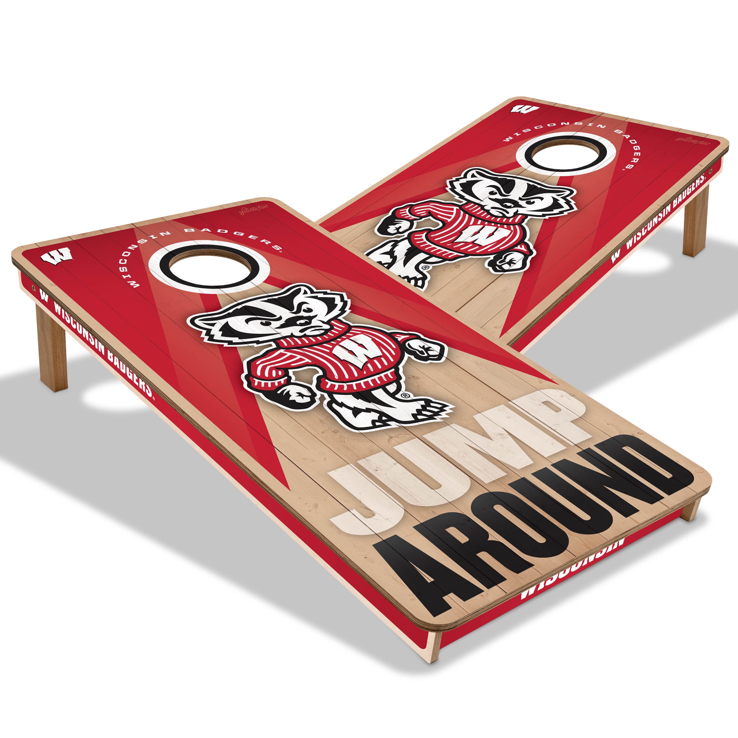 YouTheFan NCAA Wisconsin Badgers 2X4 Slogan Series Cornhole NO BAGS