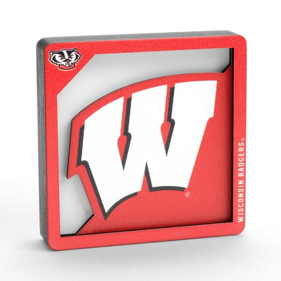 YouTheFan NCAA Wisconsin Badgers 3D Logo Series Magnet
