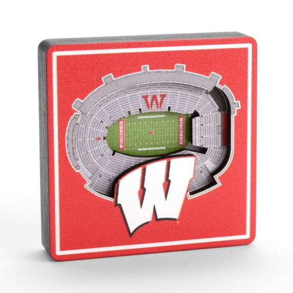 YouTheFan NCAA Wisconsin Badgers 3D StadiumView Magnet