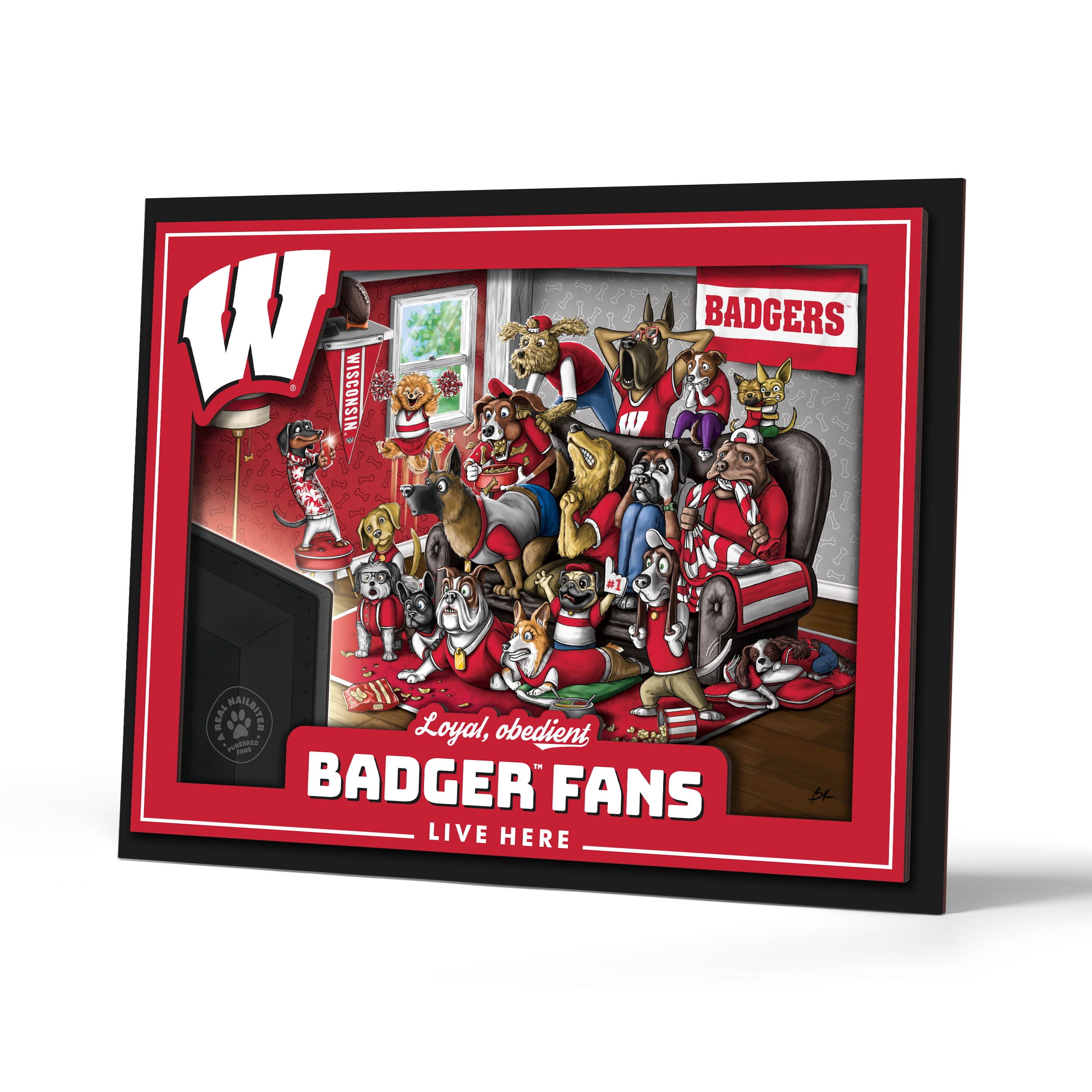 YouTheFan NCAA Wisconsin Badgers Purebred Fans Wall Art