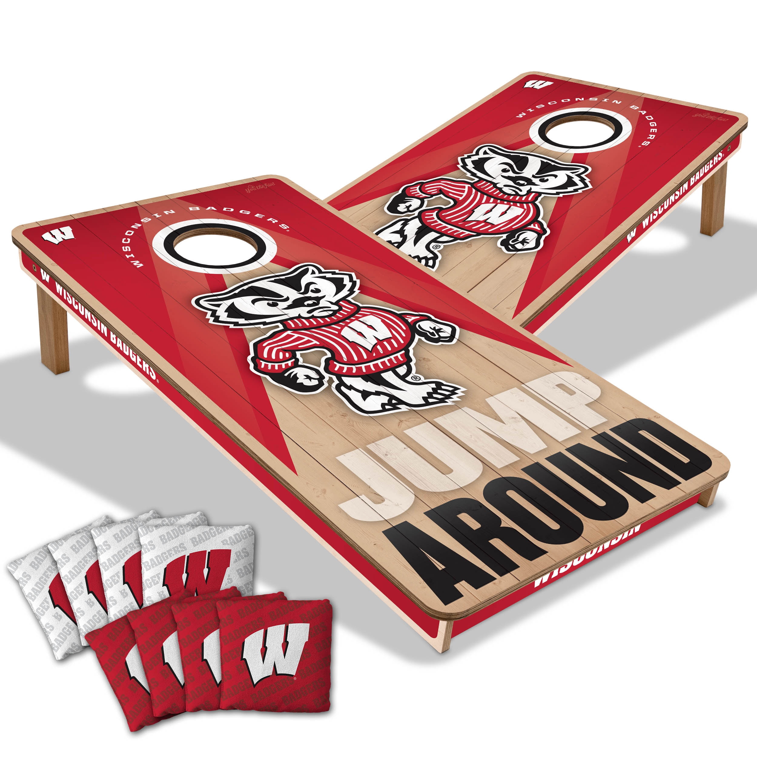 YouTheFan NCAA Wisconsin Badgers 2x4 Slogan Series Cornhole