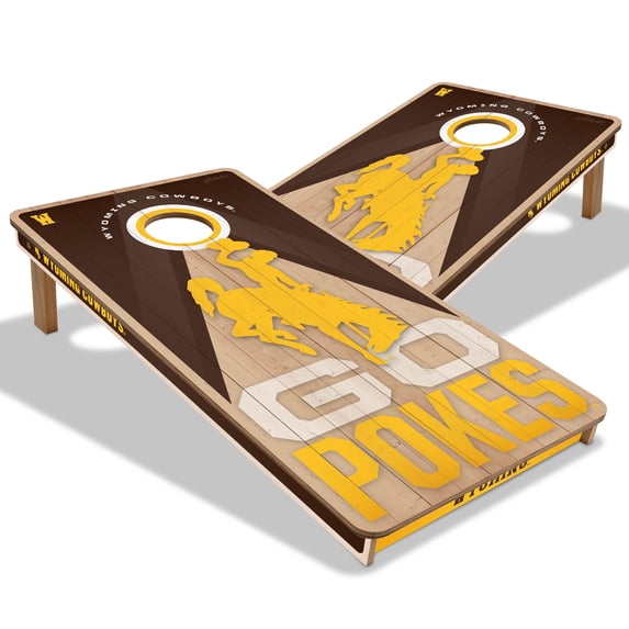 YouTheFan NCAA Wyoming Cowboys 2X4 Slogan Series Cornhole NO BAGS