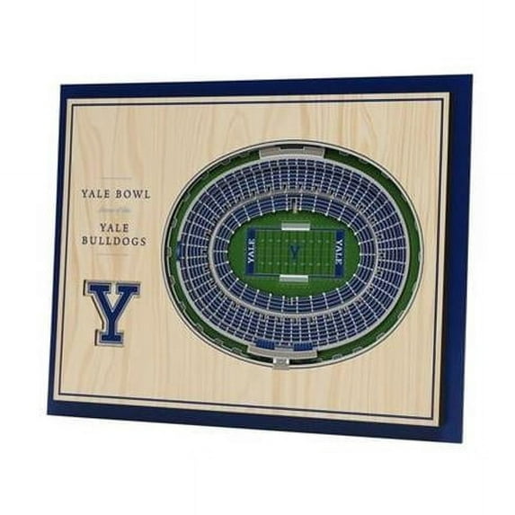 YouTheFan NCAA Yale Bulldogs 5 Layer Stadiumview Wall Art