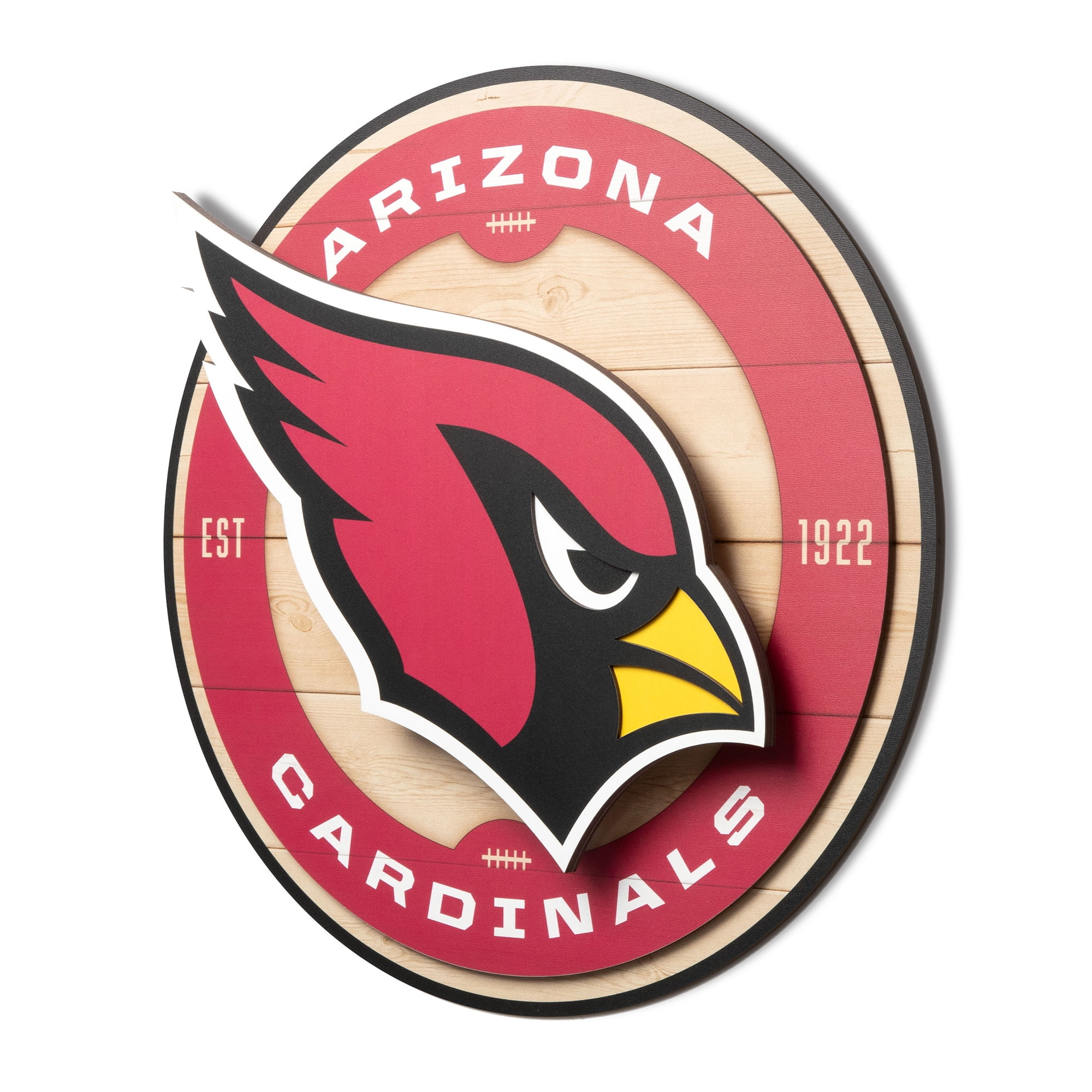 IDNA Arizona Cardinals 15" x 15" 3DX Logo Circle Backer Wall Art