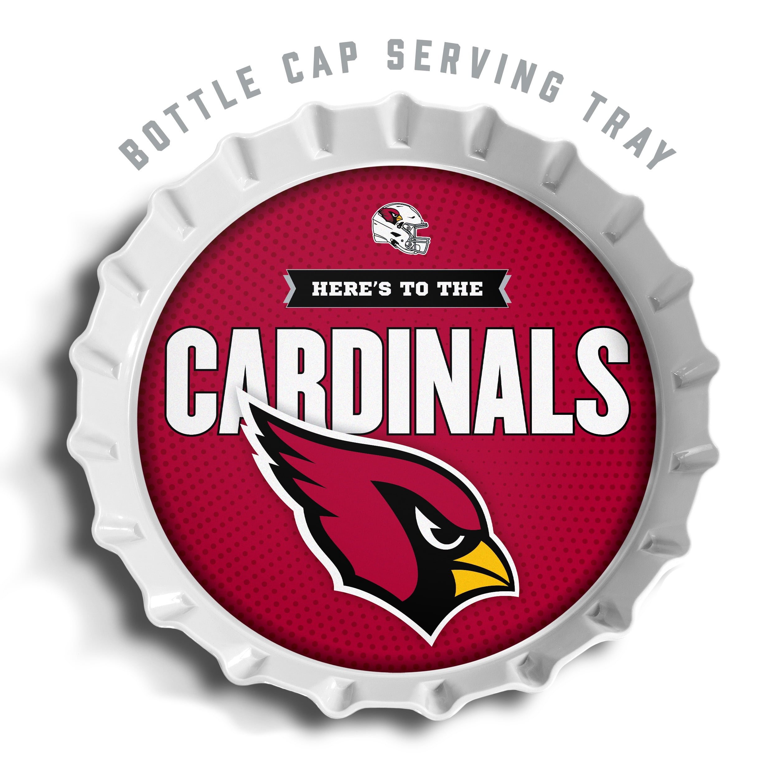 YouTheFan NFL Arizona Cardinals Bottle Cap Serving Tray
