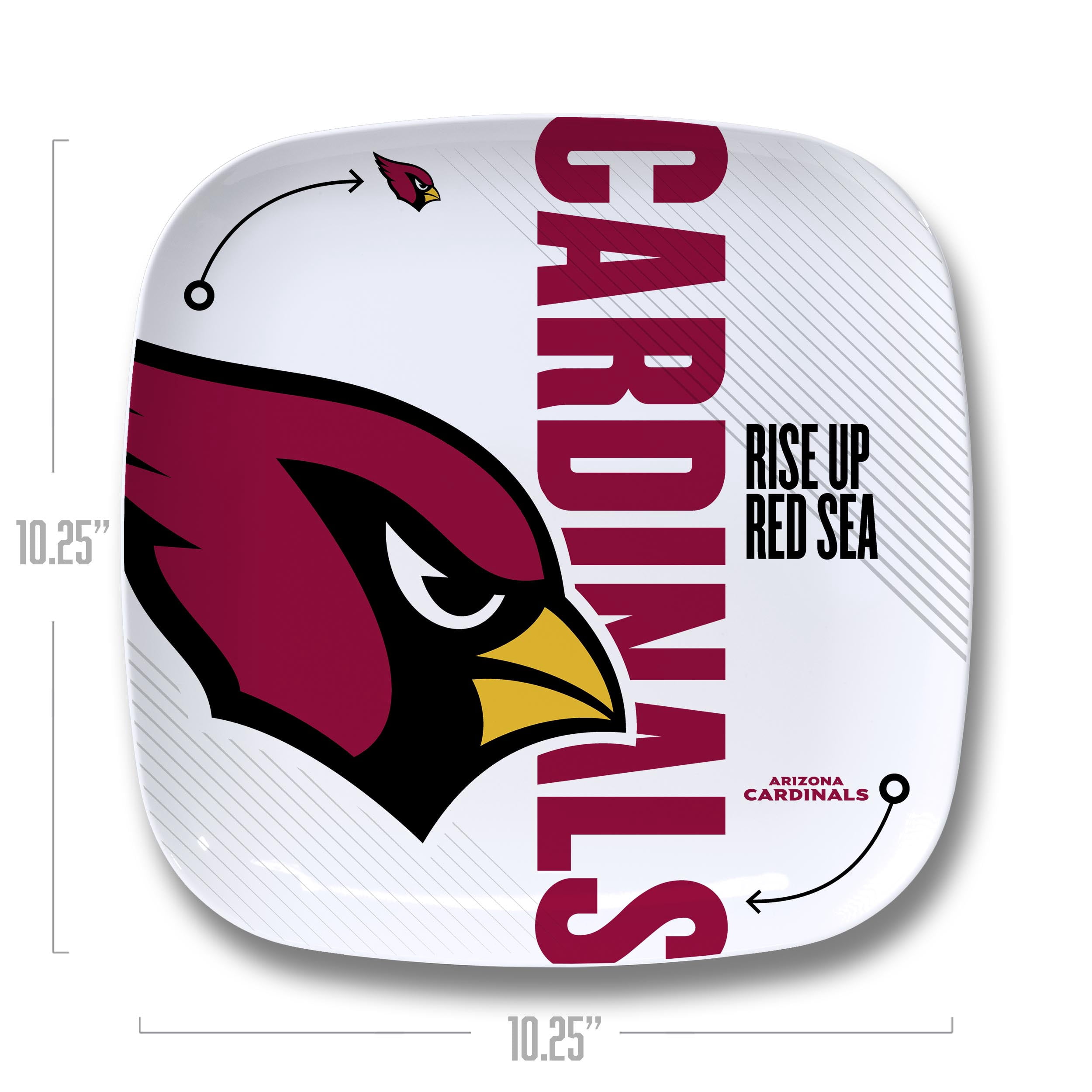 YouTheFan NFL Arizona Cardinals Large Party Plate