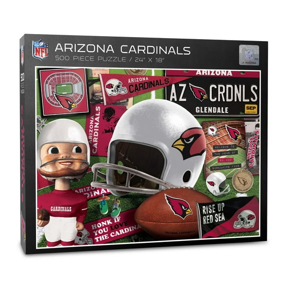 YouTheFan NFL Arizona Cardinals Retro Series Puzzle – 500 PC