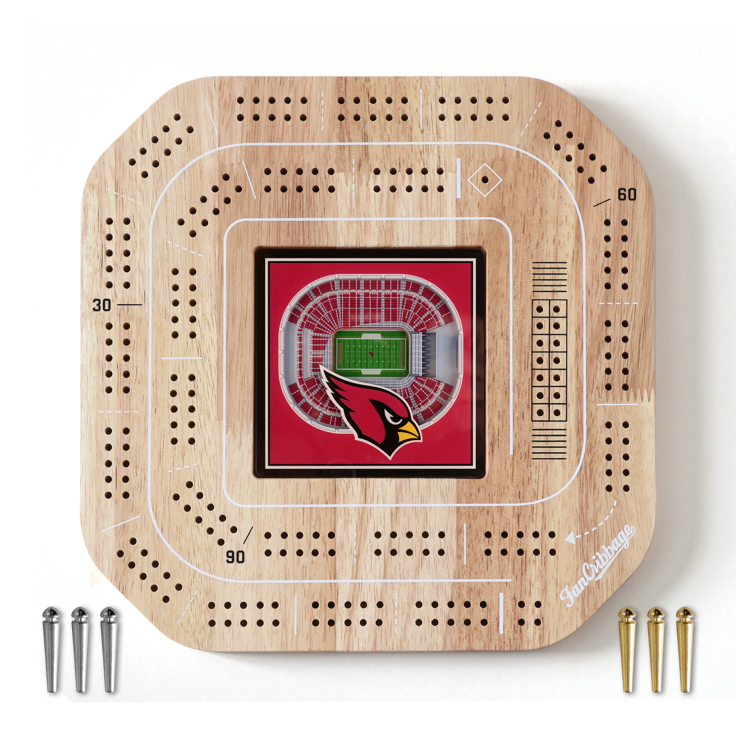 YouTheFan NFL Arizona Cardinals Stadiumview Cribbage