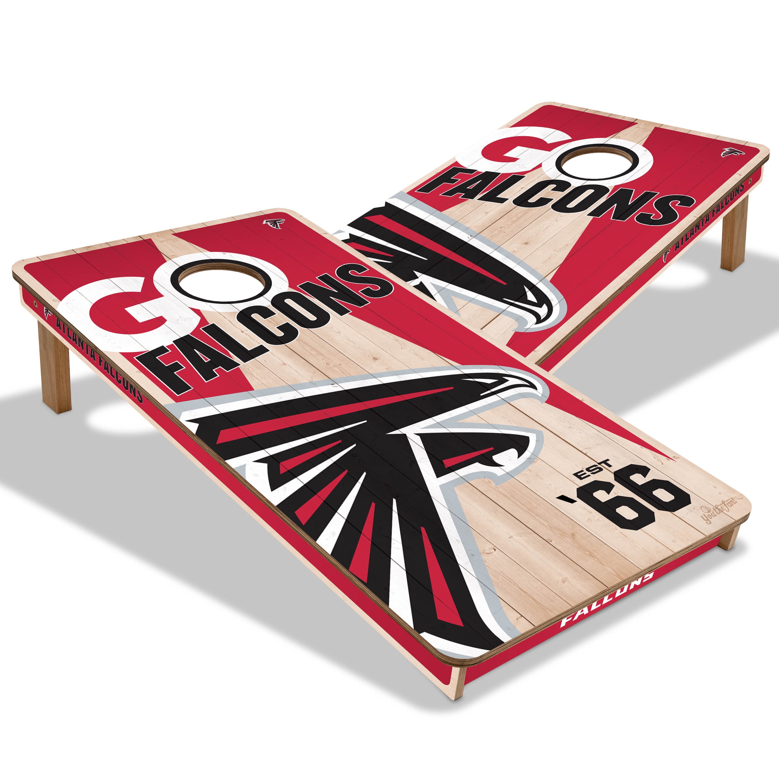 YouTheFan NFL Atlanta Falcons 2' x 4' Cornhole Game No Bags