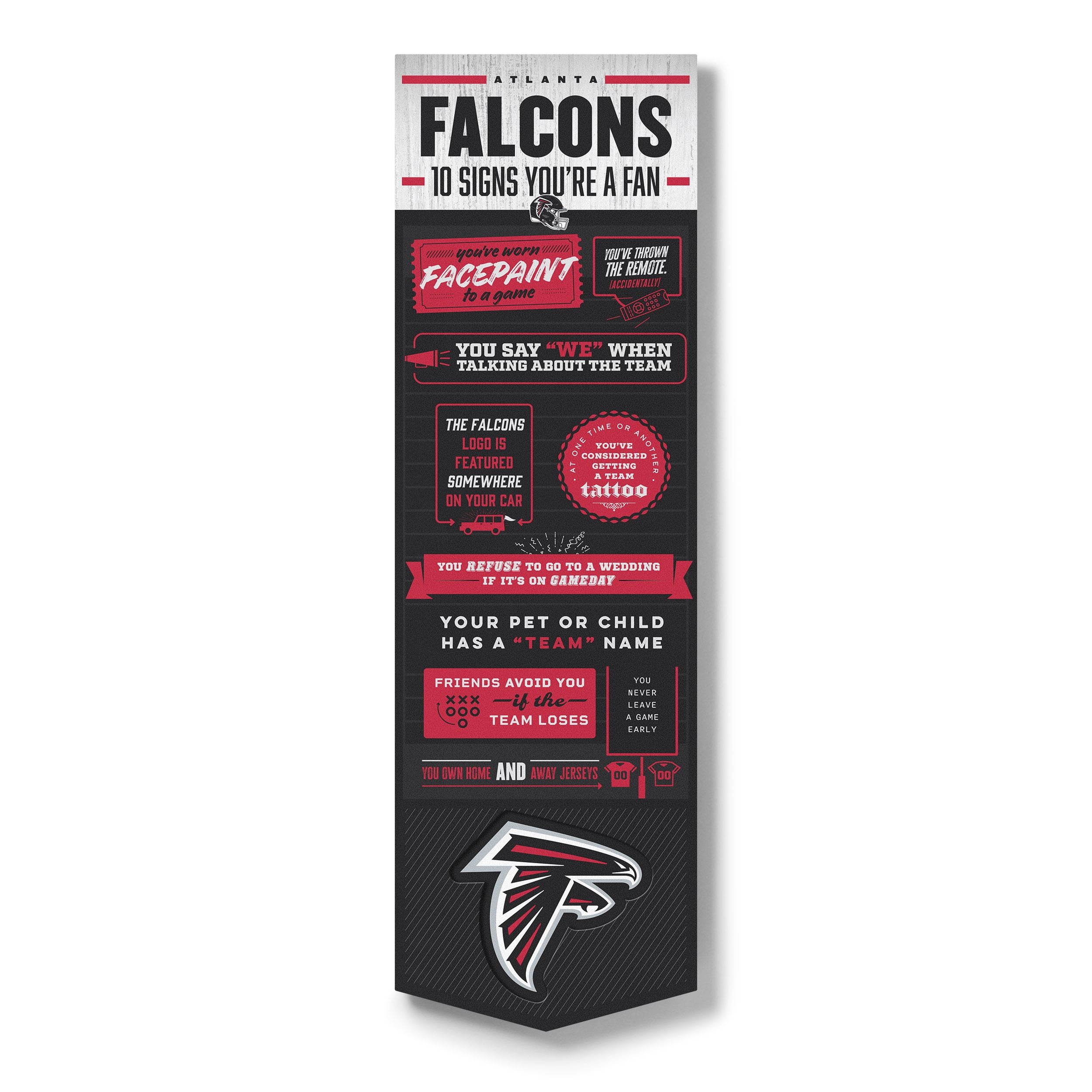 YouTheFan NFL Atlanta Falcons 3D Top 10 Wall Art