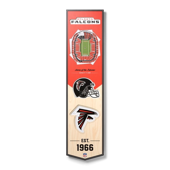YouTheFan NFL Atlanta Falcons 8x32 Stadium View Banner