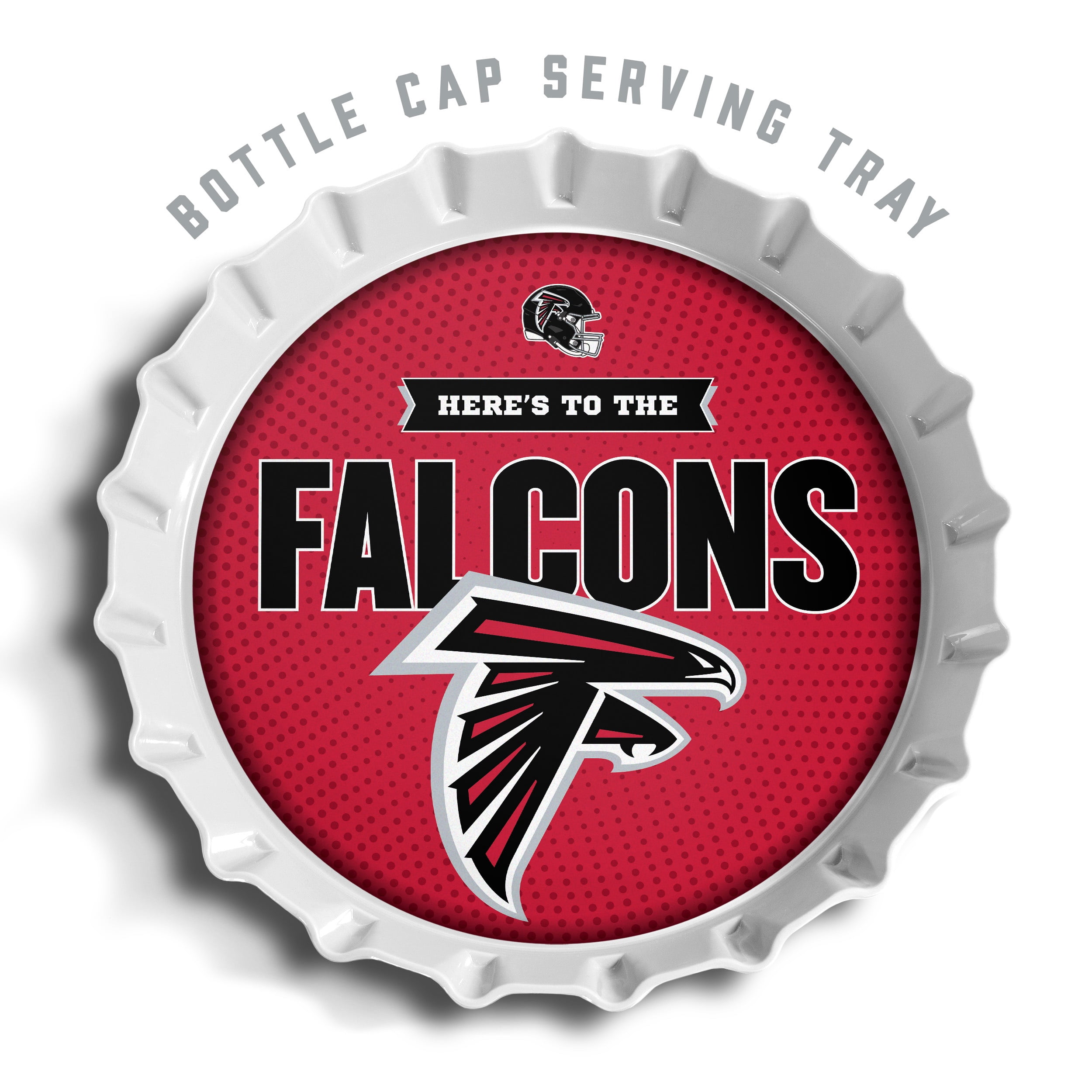 YouTheFan NFL Atlanta Falcons Bottle Cap Serving Tray