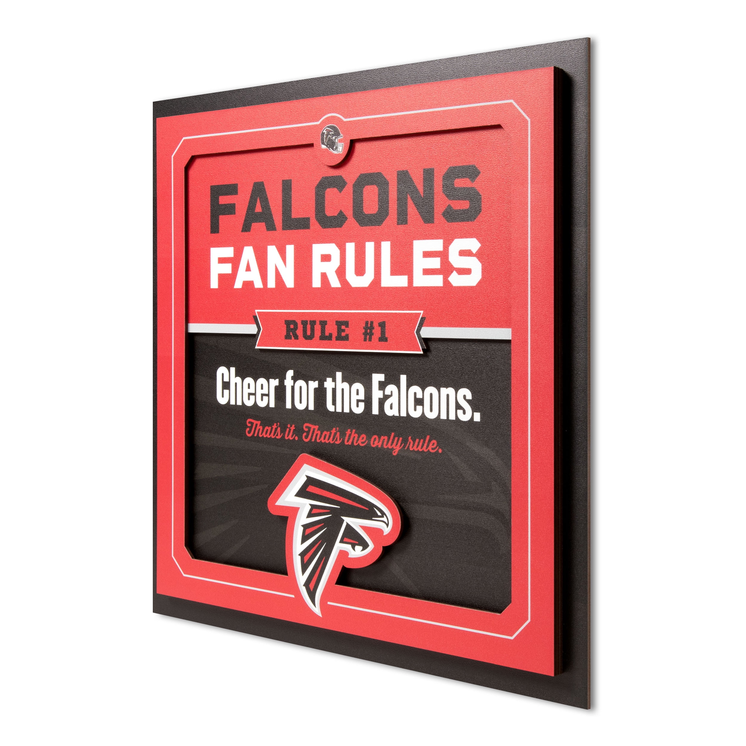 YouTheFan NFL Atlanta Falcons Fan Rules 3D Wall Art
