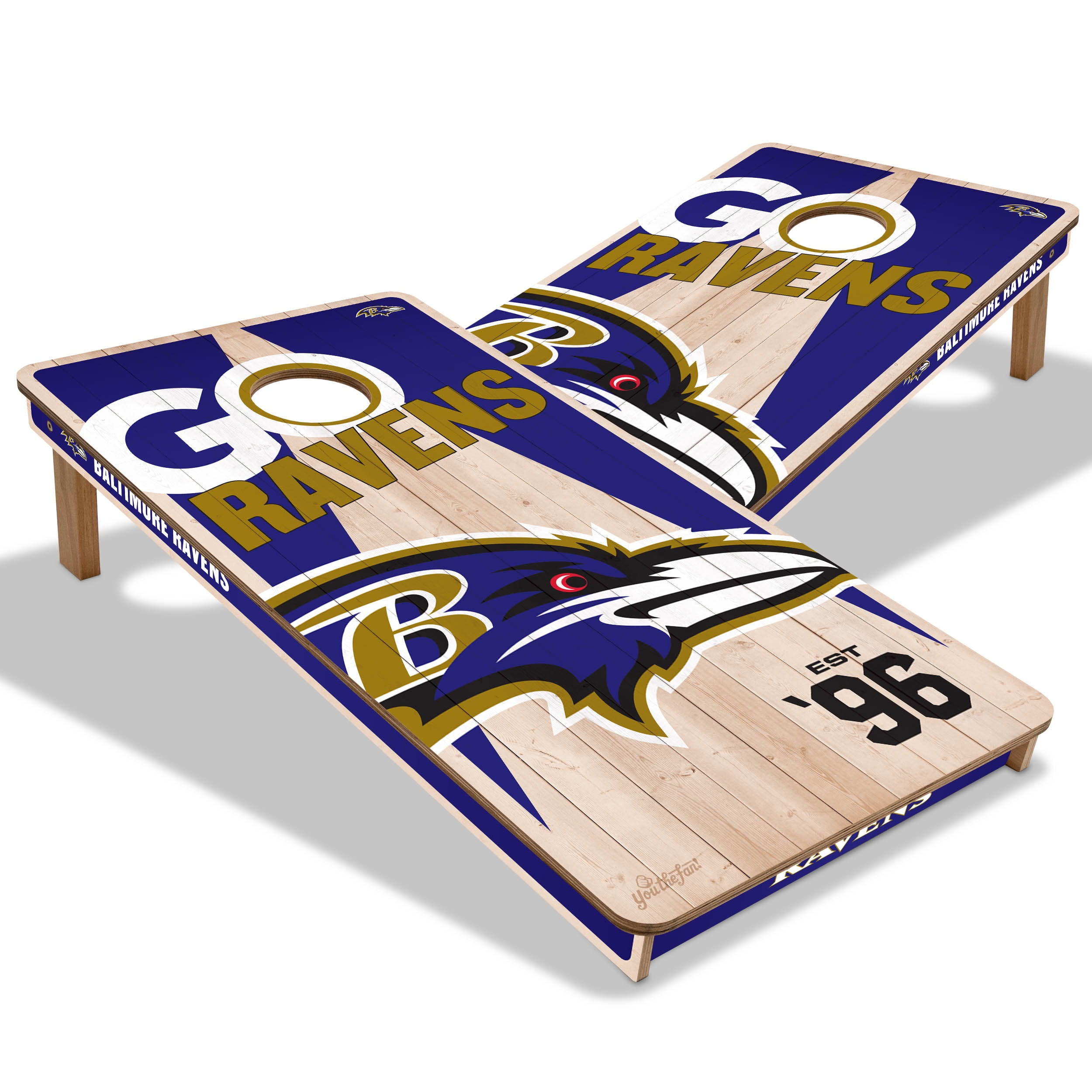 YouTheFan NFL Baltimore Ravens 2' x 4' Cornhole Game No Bags