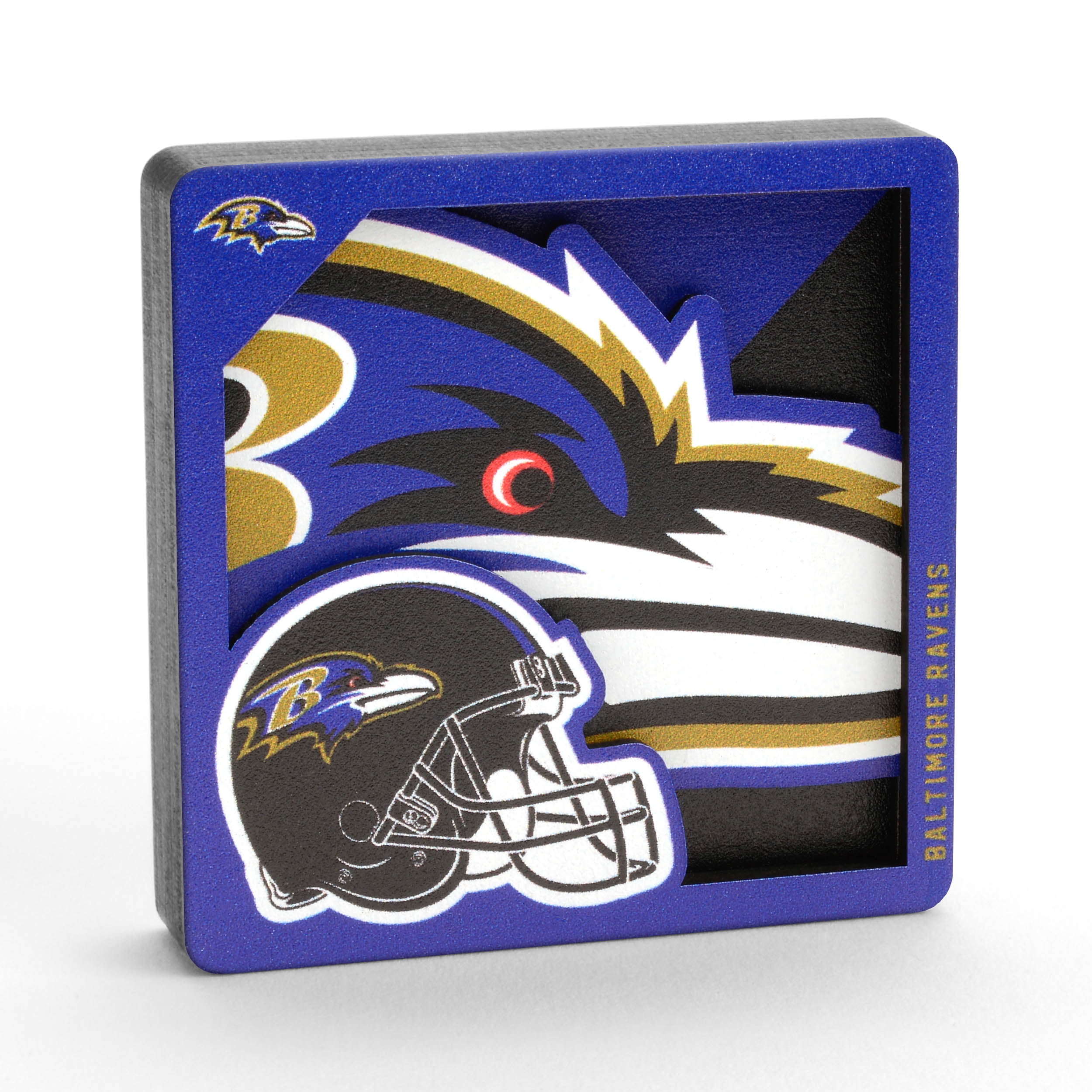 YouTheFan NFL Baltimore Ravens 3D Logo Series Magnet