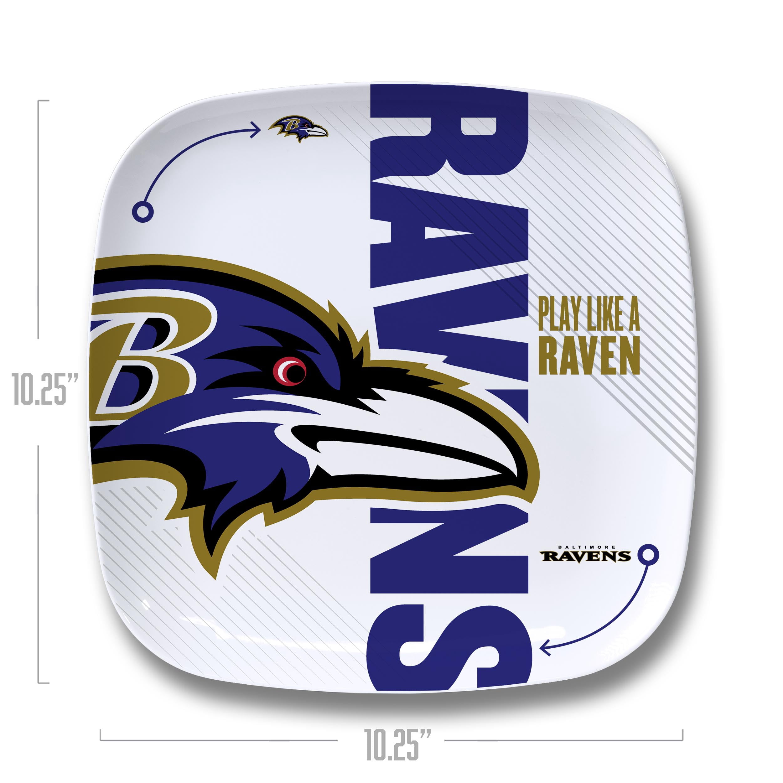 YouTheFan NFL Baltimore Ravens Large Party Plate