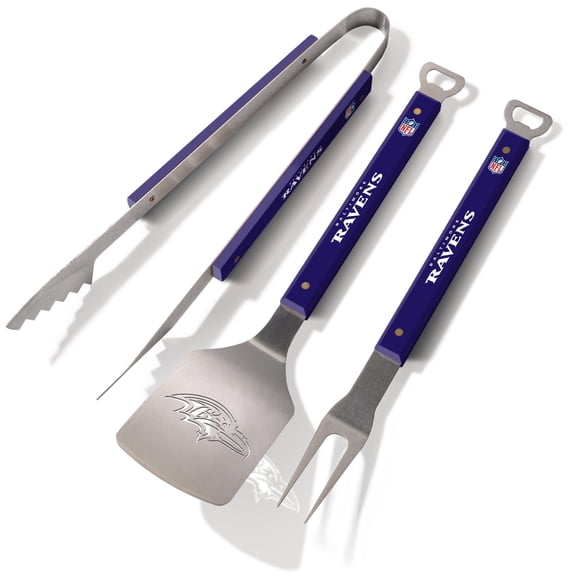 YouTheFan NFL Baltimore Ravens Spirit Series 3pc BBQ Set