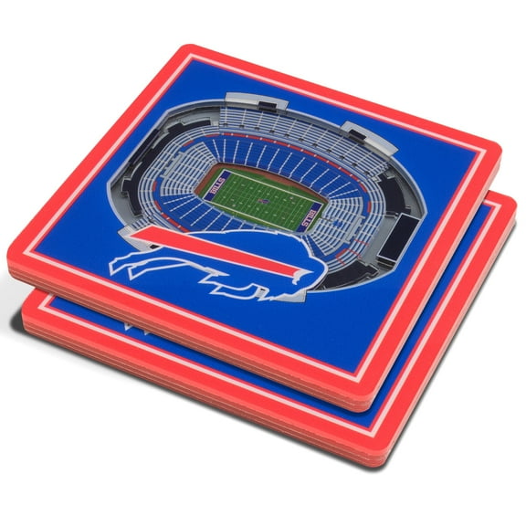 Blue Buffalo Bills 3D StadiumViews Coasters