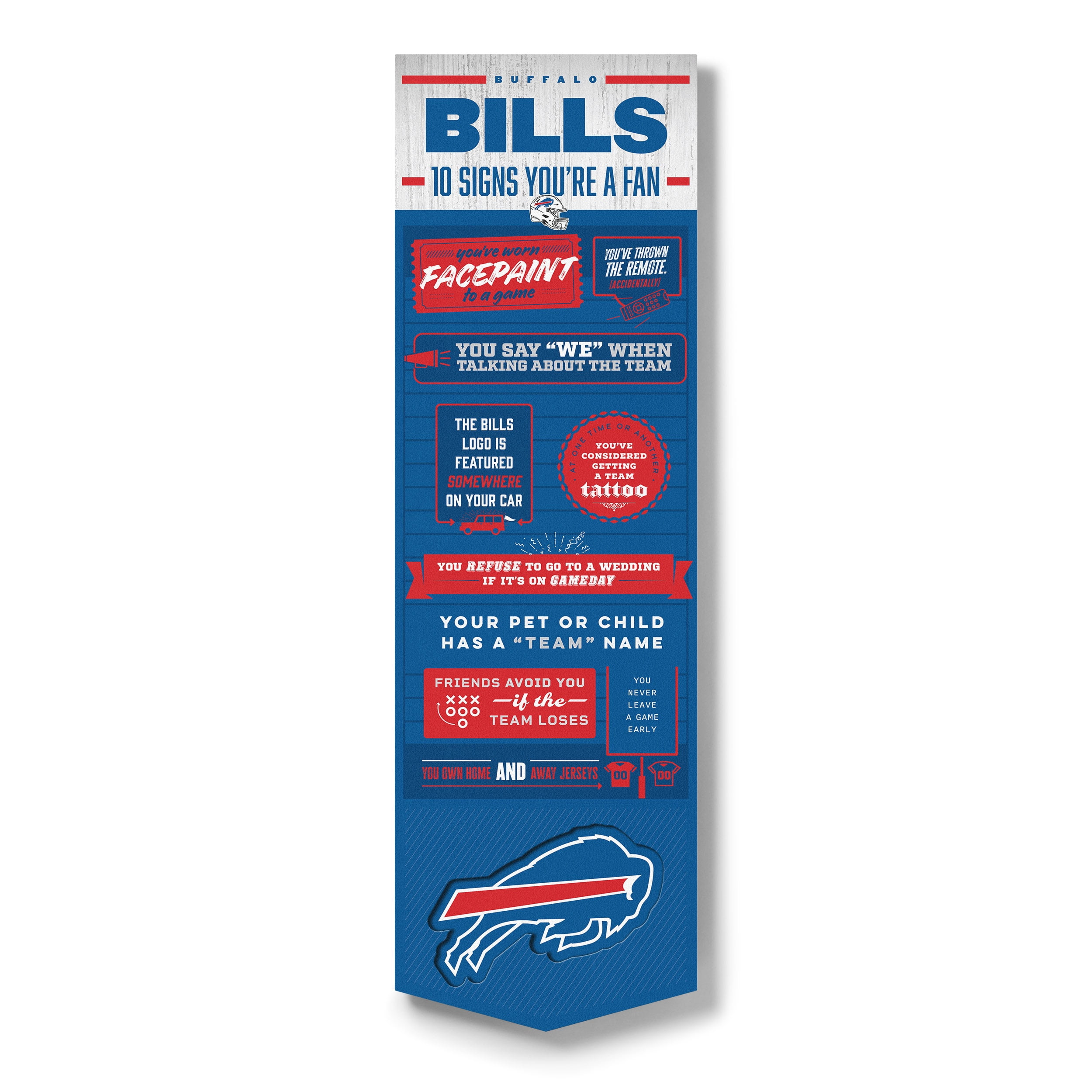 YouTheFan NFL Buffalo Bills 3D Top 10 Wall Art