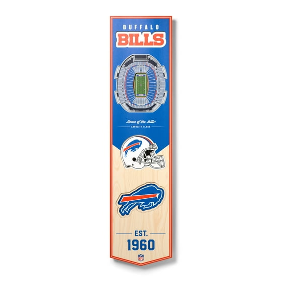 Buffalo Bills 8'' x 32'' 3D StadiumView Banner