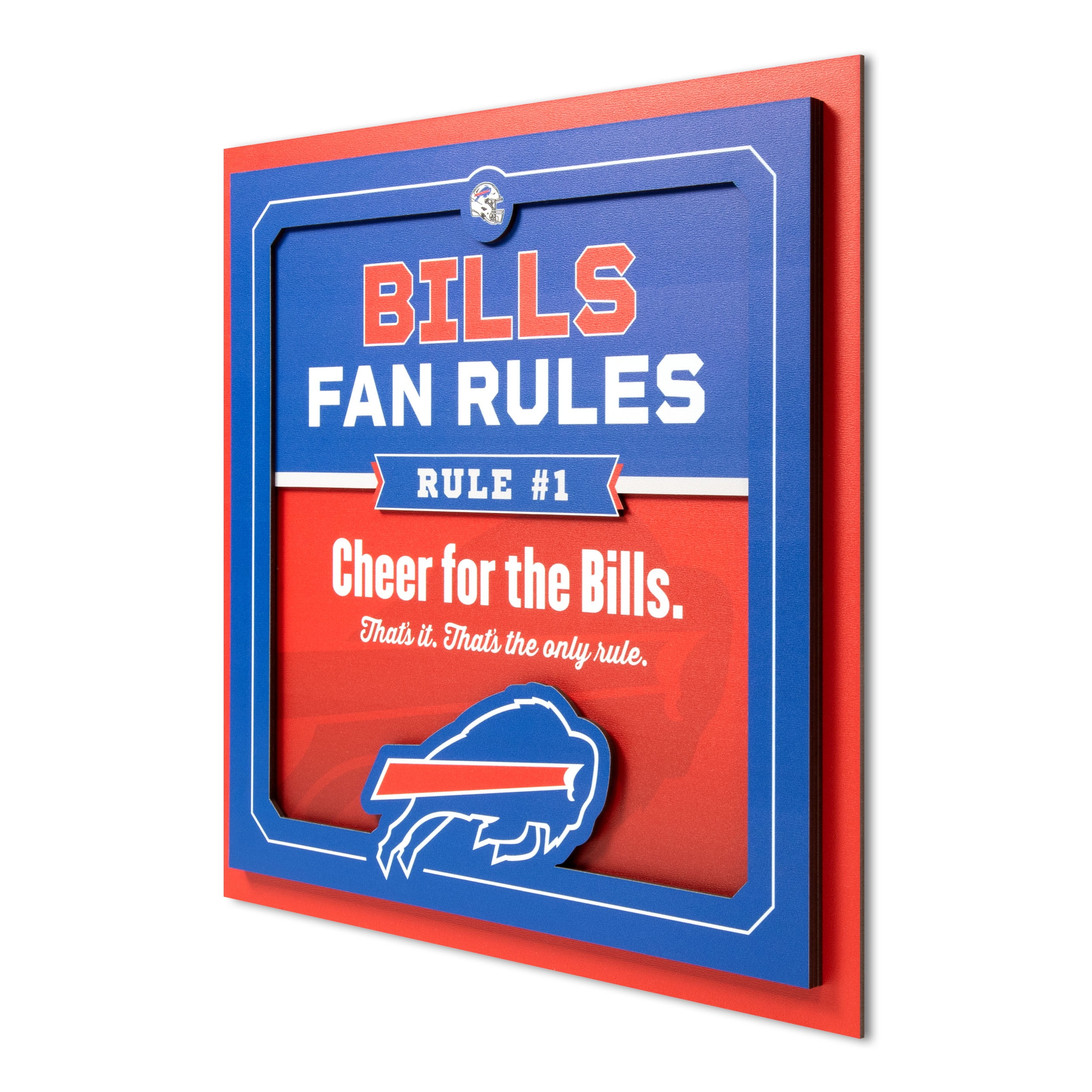 YouTheFan NFL Buffalo Bills Fan Rules 3D Wall Art