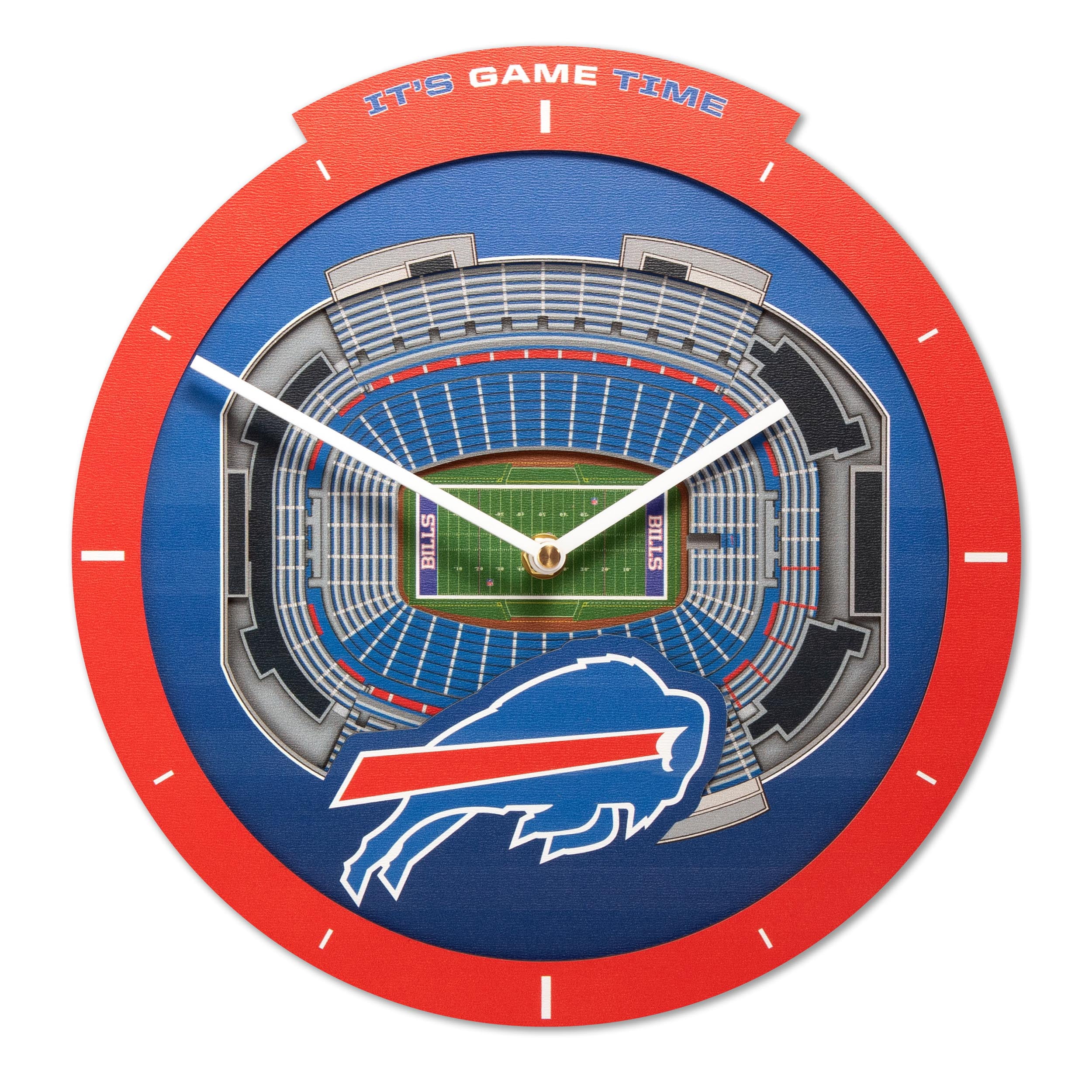 YouTheFan NFL Buffalo Bills Stadiumview 3D Wall Clock