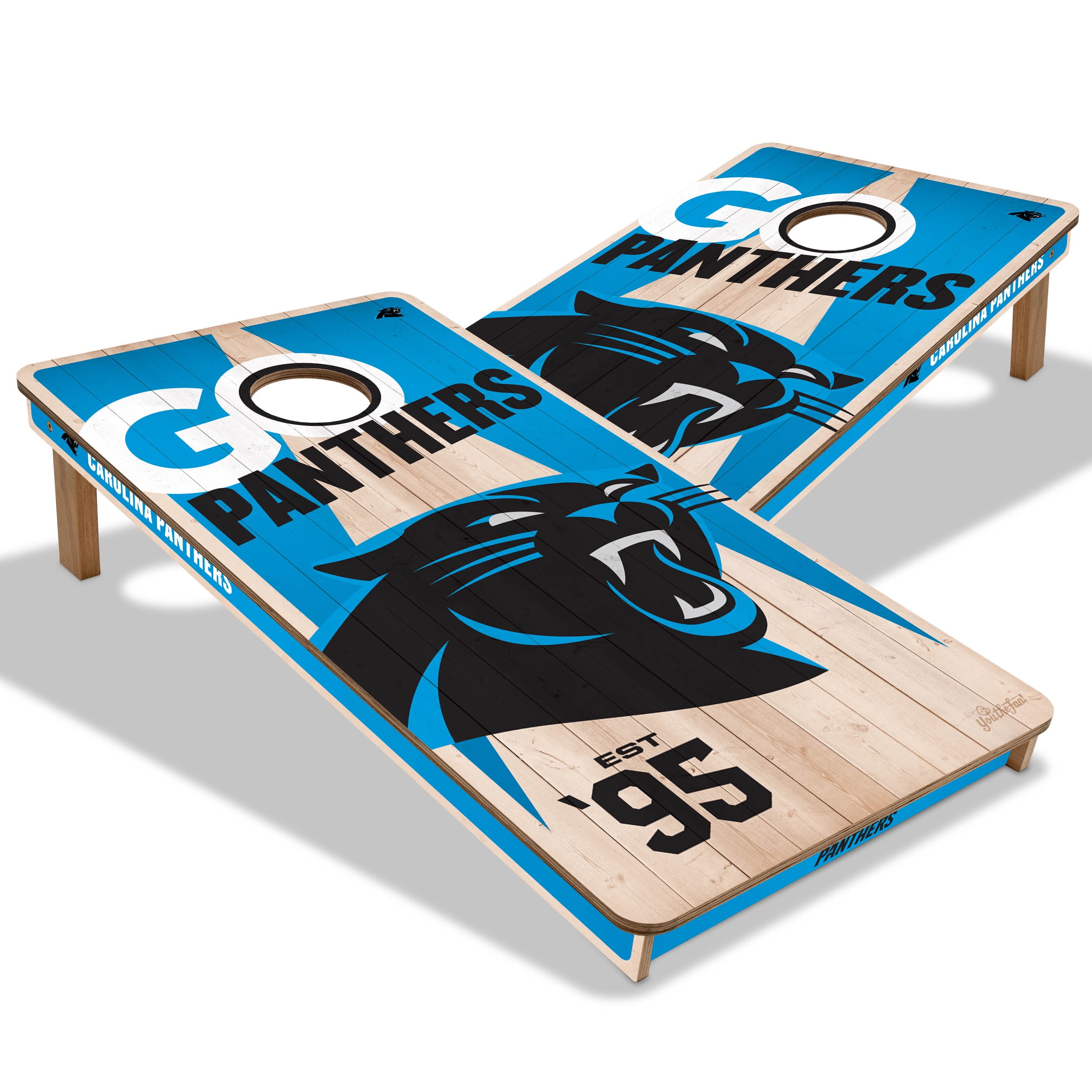 YouTheFan NFL Carolina Panthers 2' x 4' Cornhole Game No Bags