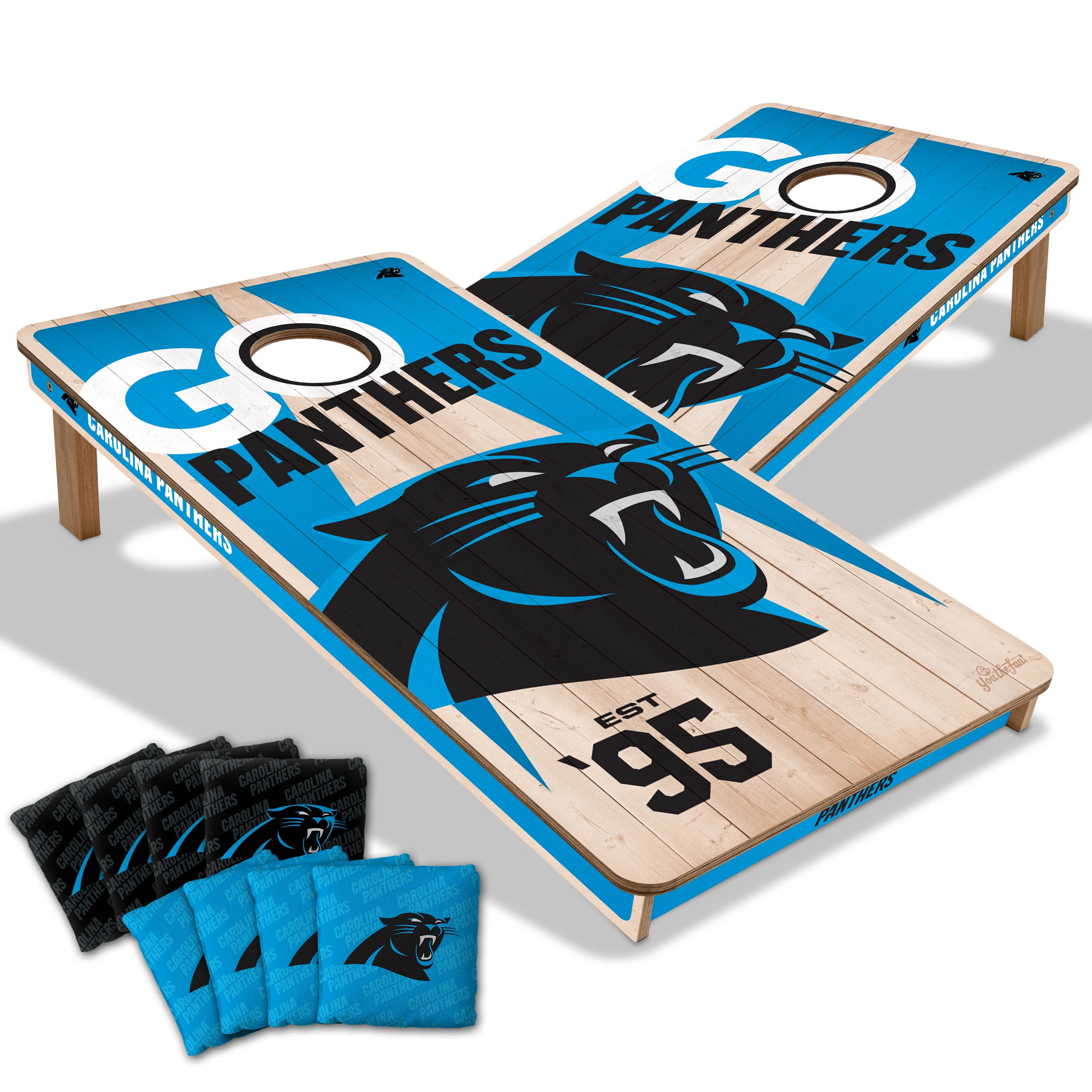 YouTheFan NFL Carolina Panthers 2' x 4' Cornhole Game