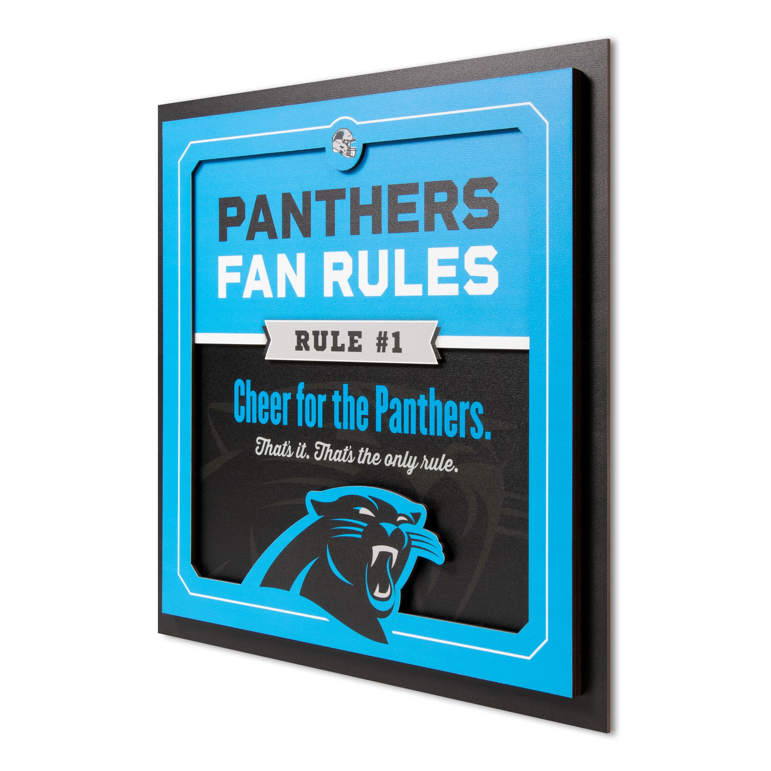 YouTheFan NFL Carolina Panthers Fan Rules 3D Wall Art