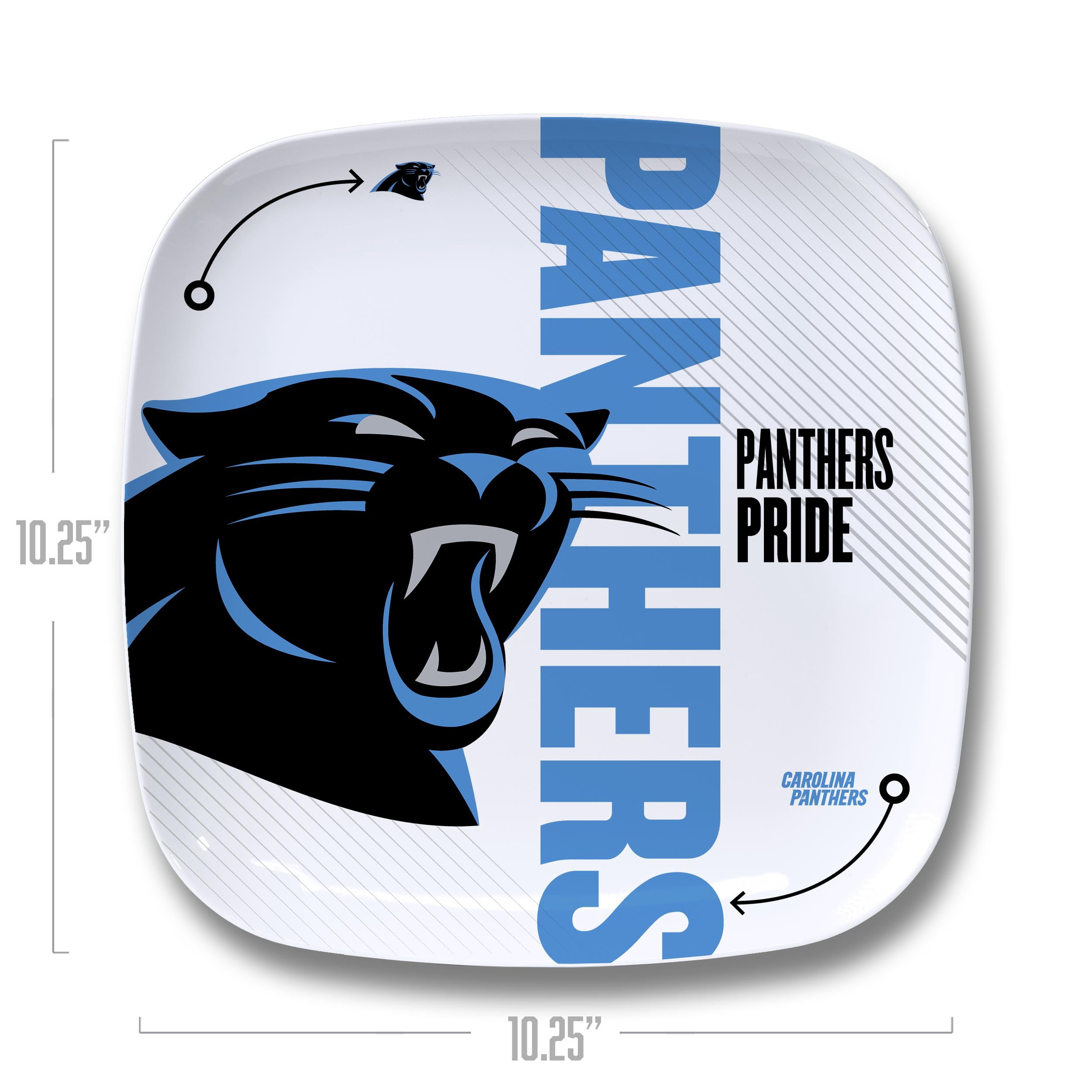 YouTheFan NFL Carolina Panthers Large Party Plate