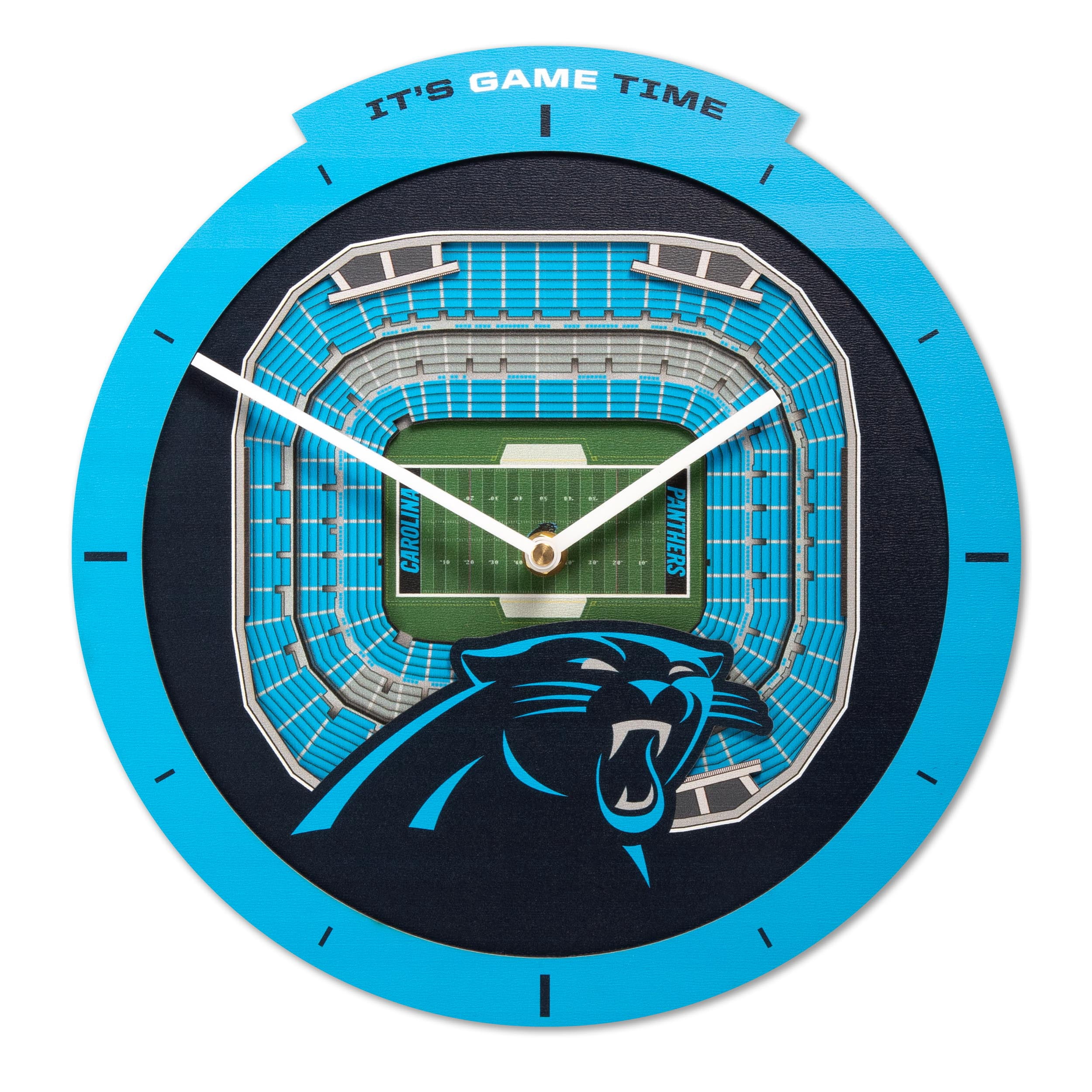 YouTheFan NFL Carolina Panthers Stadiumview 3D Wall Clock