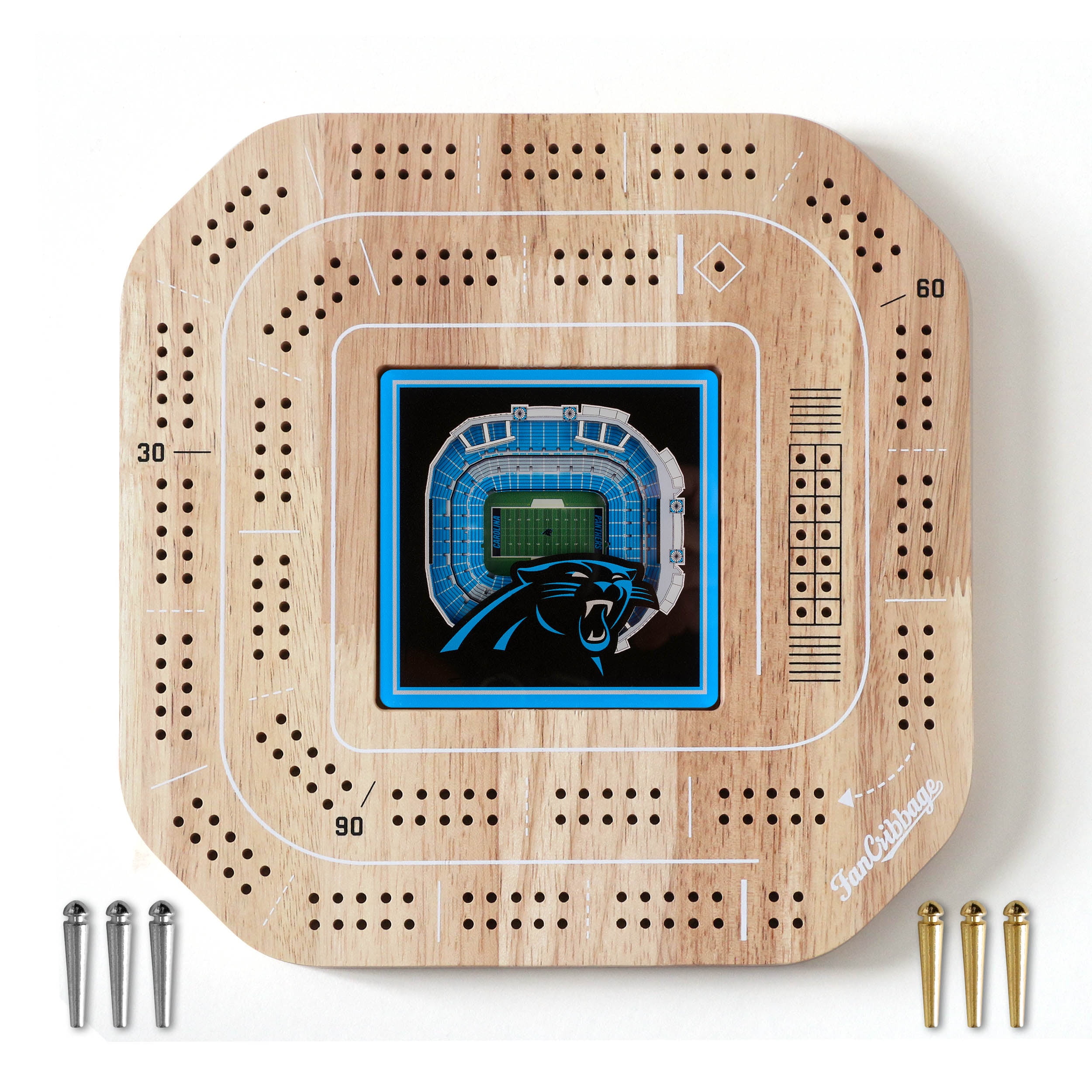 YouTheFan NFL Carolina Panthers Stadiumview Cribbage