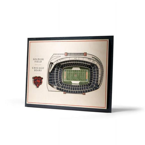 Chicago Bears 17'' x 13'' 5-Layer StadiumViews 3D Wall Art