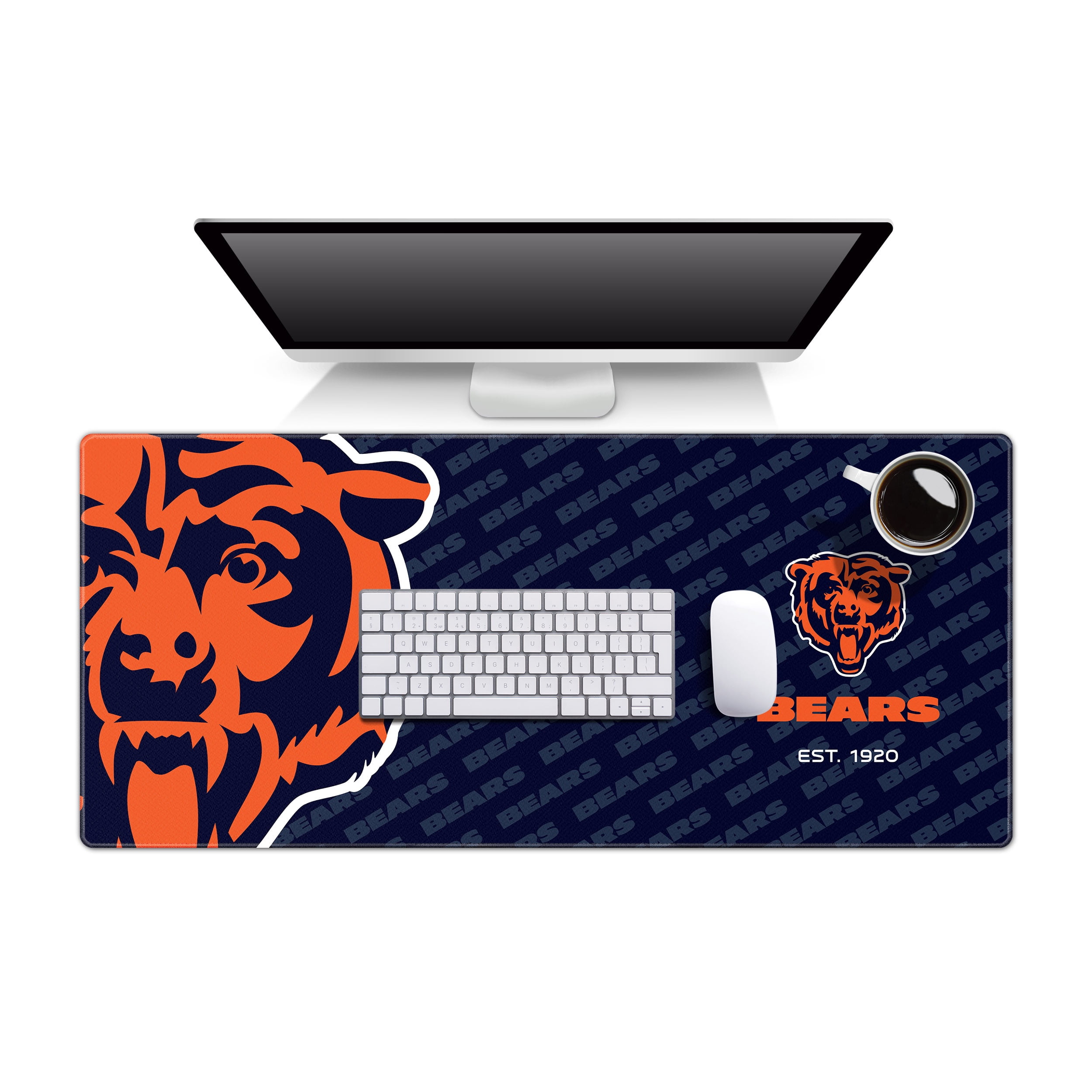 Chicago Bears NFL Logo Series XL Office Desk Pad Keyboard Mouse Mat ...