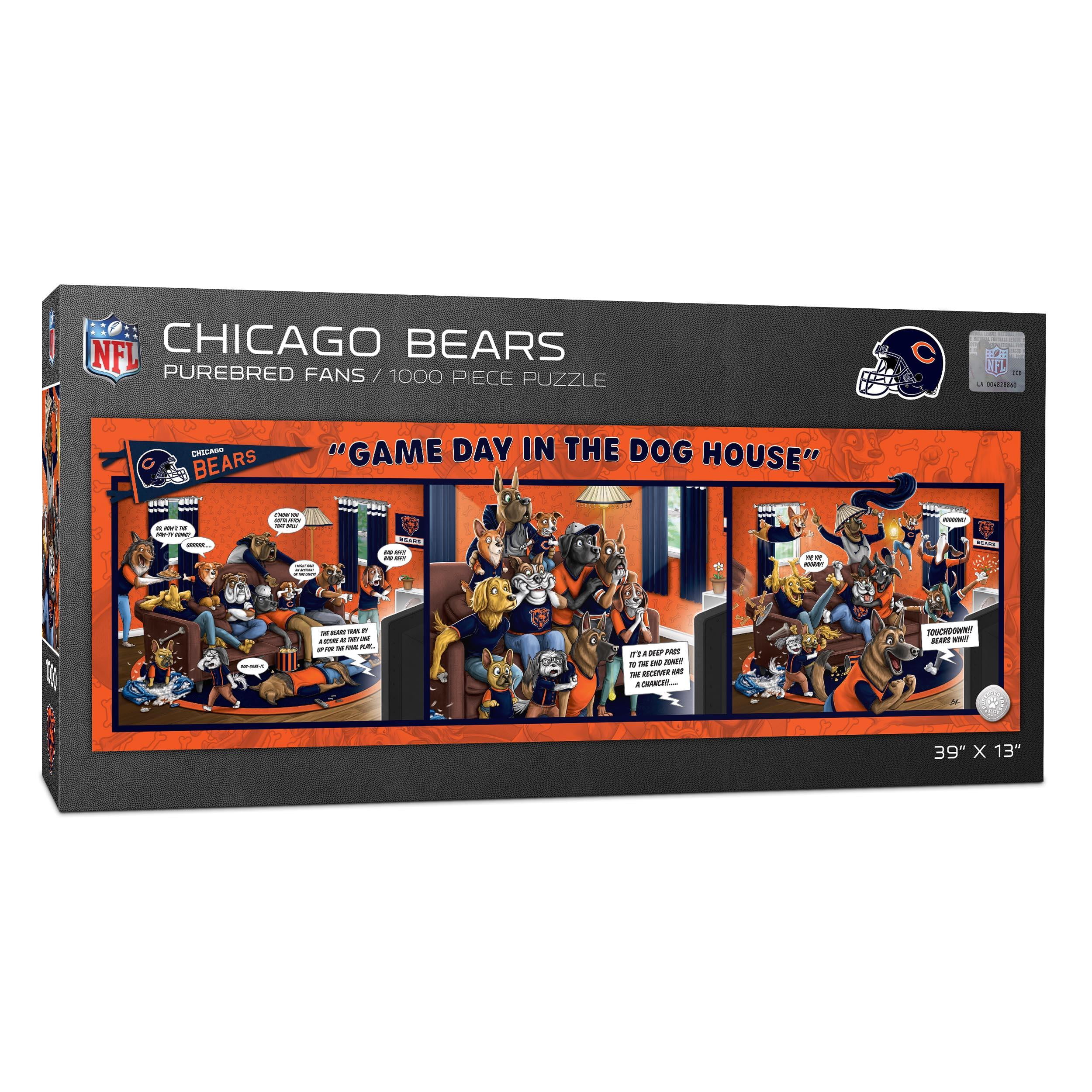 YouTheFan NFL Chicago Bears Purebred Fans Gameday in the Dog House 1000PC Puzzle