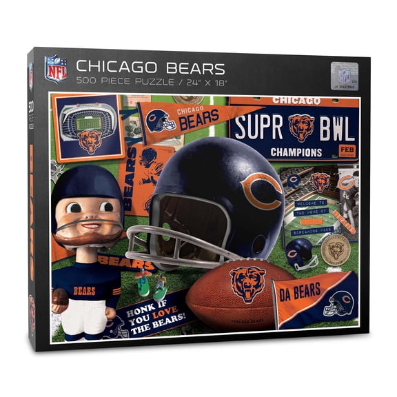 YouTheFan NFL Chicago Bears Retro Series Puzzle – 500 PC