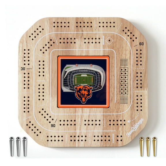 YouTheFan NFL Chicago Bears Stadiumview Cribbage