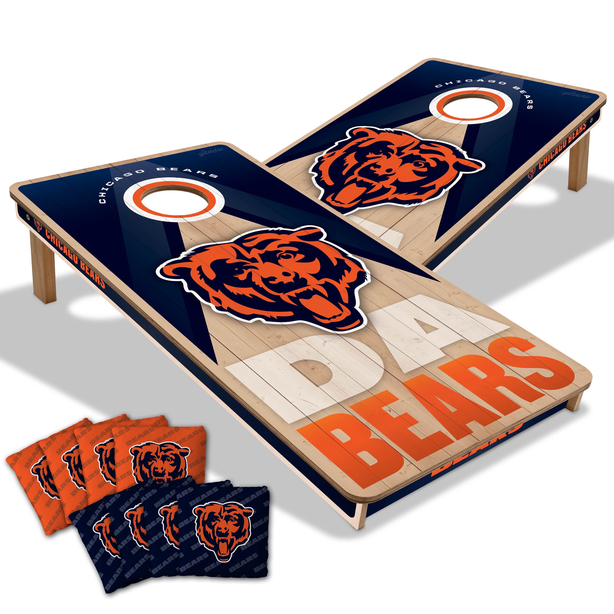YouTheFan NFL Chicago Bears 2x4 Slogan Series Cornhole